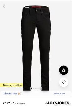 JACK & JONES Slimfit Džíny 'GLENN', Černá