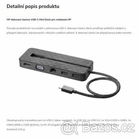 Dokovací stanice HP, USB-C