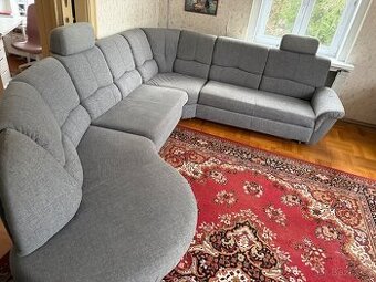 Šedá sedací souprava + křeslo