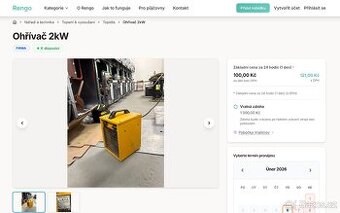 Pronájem ohřívače na stavbu 2kW - 1