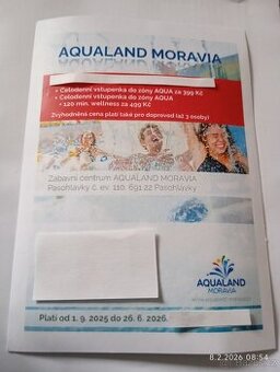 Vstupenka Aqualand Moravia