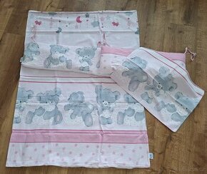 Povlečení + peřinka a polštářek a ochranný mantinel