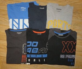 6x chlapecké triko dlouhý rukáv, vel 158/164