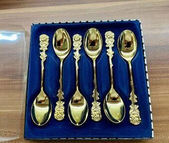 Sada pozlacených čajových lžiček