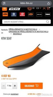 Zvýšené sedlo KTM