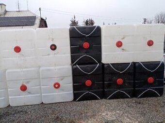 IBC nádrže kontejnery na 1000 litrů černé bílé bez klece