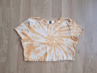 BAVLNĚNÝ CROP TOP • BATIKOVANÉ TRIČKO • H&M vel. L
