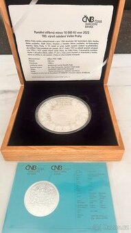 Prodám stříbrnou leštěnou (proof) minci ke 100.výročí založe