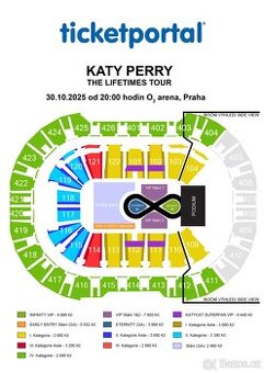 KATY PERRY (4 vstupenky) Vip INFINITY