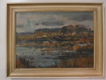 Obraz Rašeliniště sig. Karel Stehlík 1912- 1985