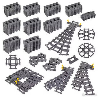 City koleje (náhrada) rovinky, zatáčky, vyhybky 110kusů