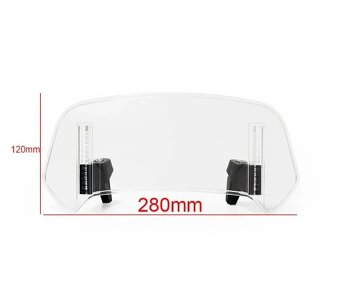 Deflektor na hlavní plexi moto 280 x 120 mm