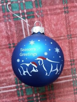 Vánoční ozdoba modrá skleněná