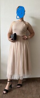 Béžové společenské šaty H&M