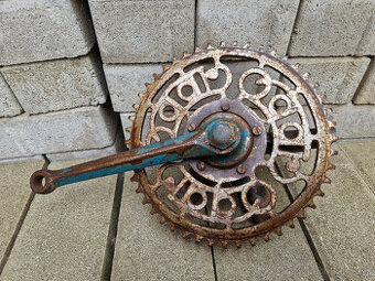 Převodník středová hřídel klika na historické kolo Ogar