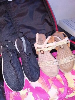 Dámské SANDÁLY, vel  37 + látkové tenisky, vel 37