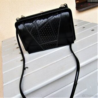 Kabelka dámská černá - 3 přihrádky+dárek ZDARMA