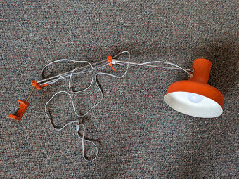 Retro stolní lampa s úchytem – oranžová klasika (80. léta)