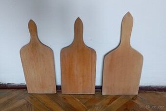 Retro klasické dřevěné kuchyňské prkénko – 3 kusy