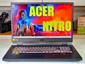 Zánovní herní notebok ACER NITRO 17 | RTX 4060 8GB | 16 DDR5 - 1