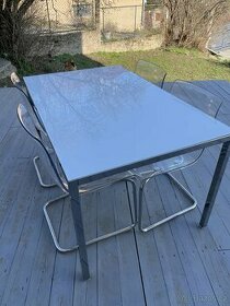 Jídelní skleněný stůl a 4 židle - 1