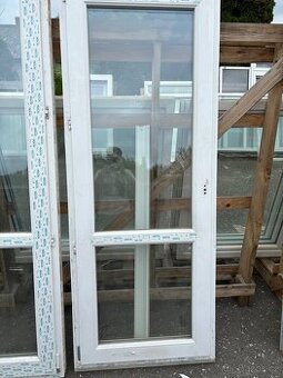 Balkonové dveře PVC 860x2180 MM, levé, starší, dvojsklo