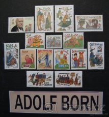 Česká Republika Adolf Born 15 známek sestava.