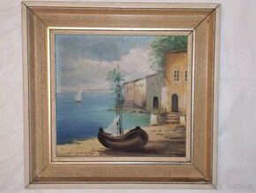 Obraz 38 x 36 olejomalba / na kartonu