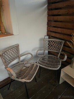 2x ratanové židle