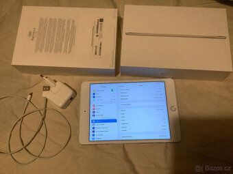 Apple iPad Mini 4, 128GB, Wi-Fi+Cellular, stříbrný, TOP STAV