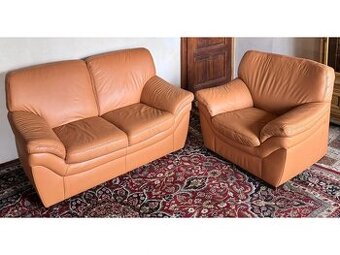 Kožená sedací souprava 2+1,3202