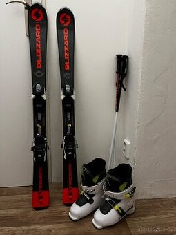 Lyže dětský set vel. 110, lyže, lyžáky 210-215, hůlky