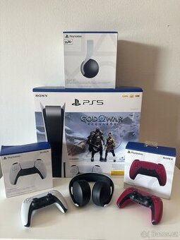 PlayStation 5 s DVD,2x DualSense,Sluchátka Pulse 3D, záruka