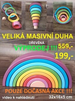 nádherná dřevěná masivní duha