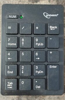 NUMERICKÁ KLÁVESNICE BEZDRÁTOVÁ GEMBIRD KPD-W-01