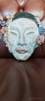 Starožitná maska - crackovací technika glazuryArt Deco - 1