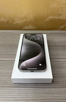 Apple iPhone 15 Pro 256GB Natural, baterie 100%, Top stav