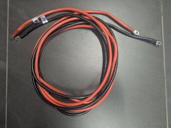 Kabeláž 4AWG 21mm2, delka 3,4m, 100A, oka pro M8