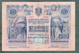 Staré bankovky 50 korun 1902 VZÁCNÁ