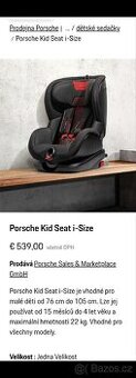Autosedačka porsche britax