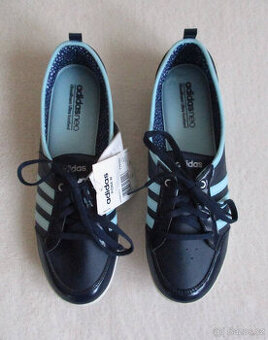 Dámské šněrovací baleríny modré Adidas 40 41