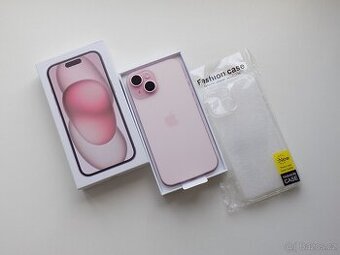 Apple iPhone 15 128GB Pink, ZARUKA, Baterie 100% - 1