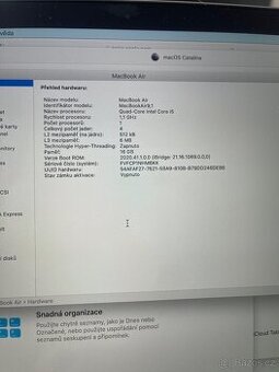 MacBook Air 13” 2020, 16GB/512GB, TOP stav, Intel
