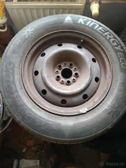 Plechove disky 5x98 + pneu 215/65/15