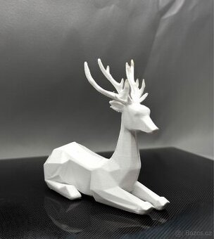 Low poly jelen – 3D tisk (nový)