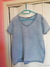 Nová halenka modrá XL mušelín