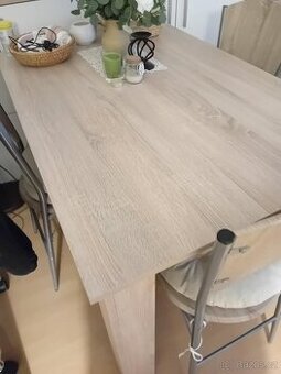 Stůl + 4 židle lamino, barva dub Sonoma