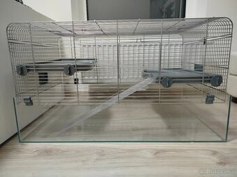 Klec pro hlodavce ZOLUX Panas Colour 80 se skleněným dnem