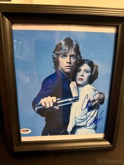 Star wars autogram Carrie Fisher - princezna Leia