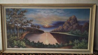 Starý velký obraz - Koňařík 1973 - 107x57cm